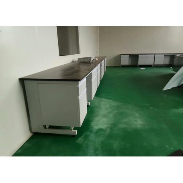 White Wood Lab Workbench Furniture With Steel Frame For High School / Hospital