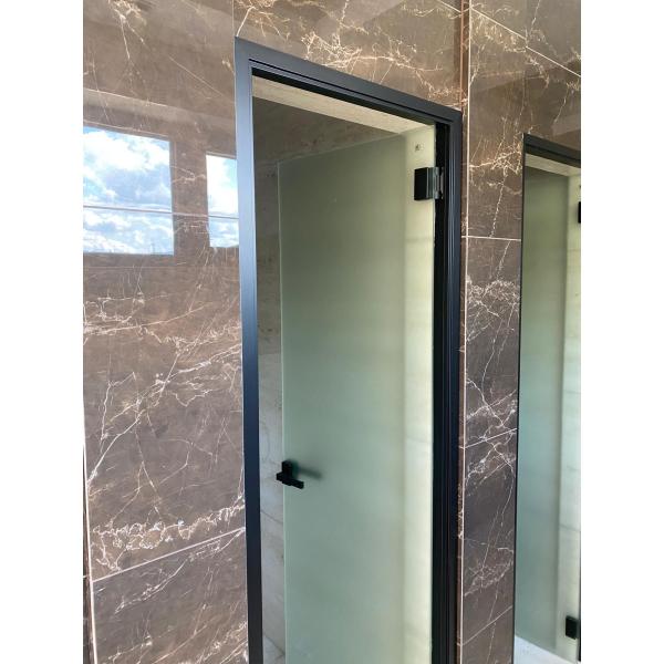 Custom Aluminum Frame Frameless Tempered Glass Door 10mm 12mm Toughened Glass Doors