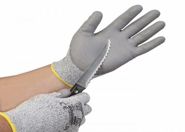 Quality Gray Pu Coated Hand Gloves 13 G Gangue Customized Logo CE Approved wholesale