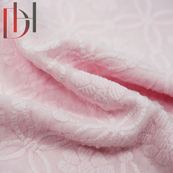 Shirt Flower Jacquard Fabric 92% Polyester 8% Spandex Fabric OEM Service