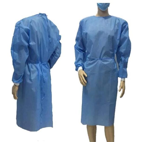 SMS Non Woven Fluid Resistant Isolation Gown With Cuff