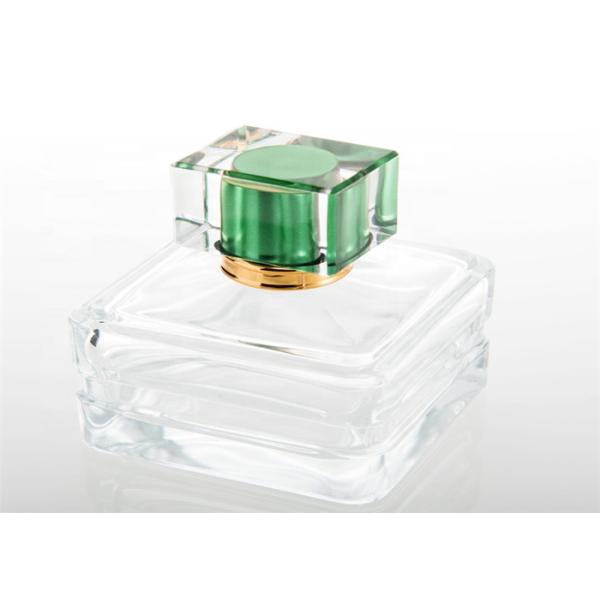 Antique 100ml 120ml Luxury Clear Glass Perfume Bottles With Flower Screw Cap