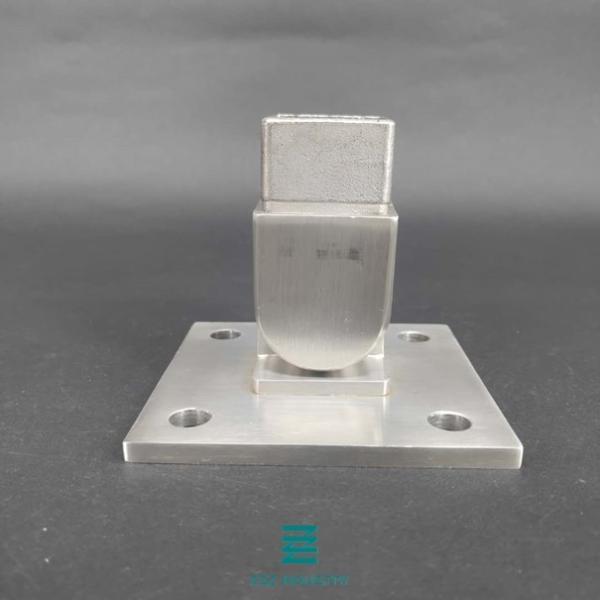 306L Stainless Steel Cable Railing Posts Deck / Porch Railings Flat Mounting