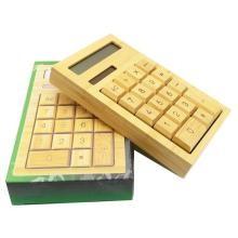 Cheap 2017 New arrival bamboo calculator, 12 digital calculator, battery power calculator, creative Chirstmas gift deluxe calc for sale
