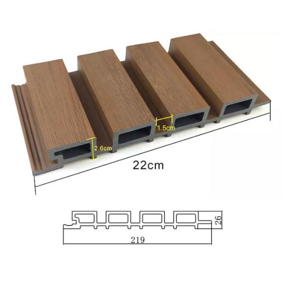 WPC Outdoor Composite Exterior Wall Panels PVC Wood Wall Panel Co Extruded