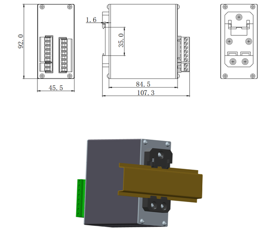 CANBUS Communication Guide Rail Type 24V Belt Weigh Feeder Controller