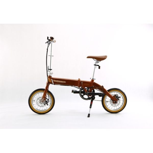 36V 8A Small Lithium Bicycle , Foldable Electric Bikes Allowed On Bus / Metro / Train