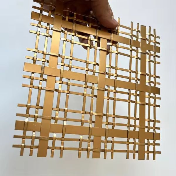 High Transparency Architectural Woven Metal Mesh Corrosion Resistant For Exterior Wall