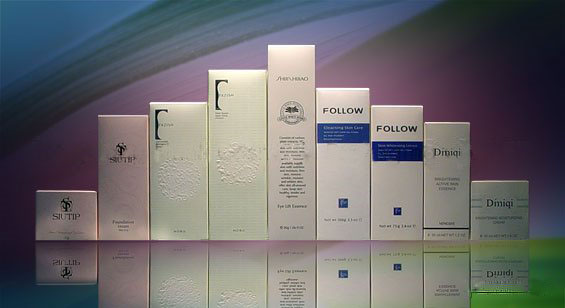 Embossing Laser Paperboard Empty Cosmetic Packaging Boxes 4 Pantone Color Printing