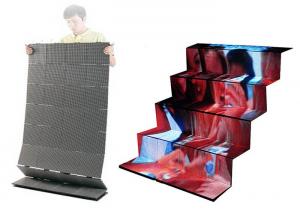 Cheap Convenient Transport and Space Saving Flexible Led Curtain Display with Foldable Modules for sale