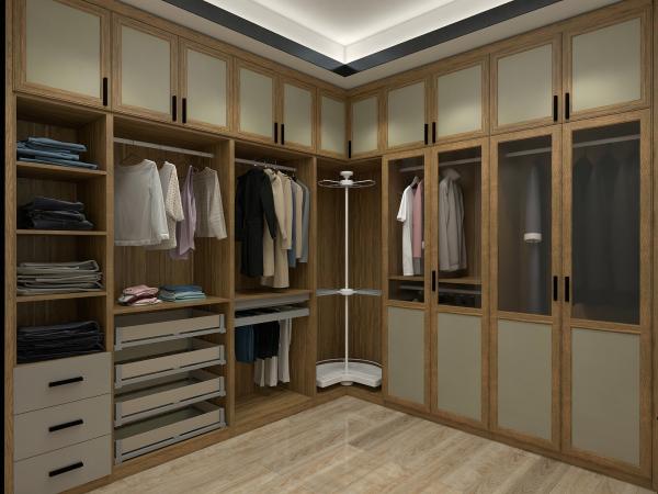 Quality Built In Wardrobes Corner Cabinets Storage Closet Factory with drawers and shelves in wall racks for villa fruniture wholesale