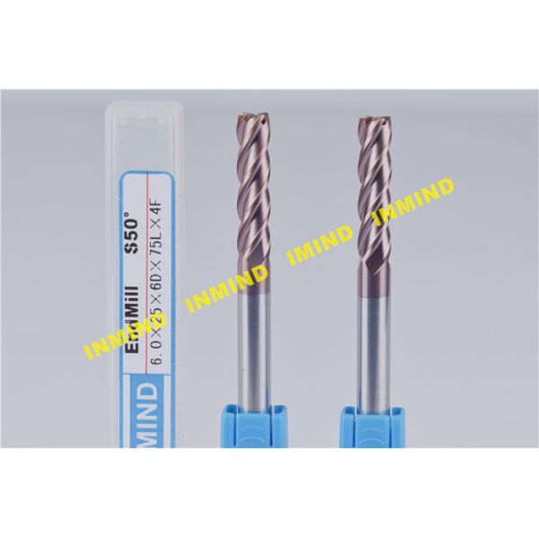 Long Flute Carbide Milling Cutters CNC End Mill With SiN Coating High Precision