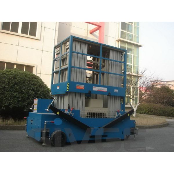 Blue 16 M Mobile Elevating Work Platform Multi Mast Type With 160 kg Load