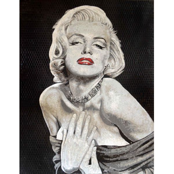Handmade Marilyn Monroe Mosaic Art Patterns Glass Mosaic Tile Art Mirror For Wall Painting