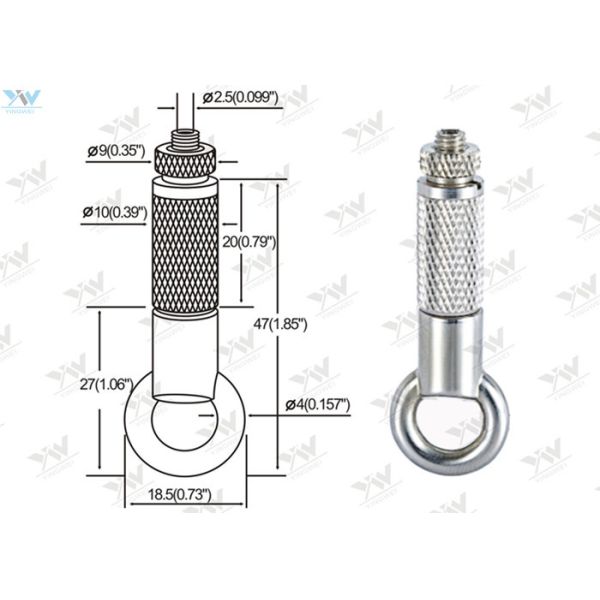 Brass Material Aircraft Cable Hangers / Wire Cable Hanging System With Safety Nut