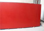 Eased Red Quartz Stone Countertops / Bar Table Quartz Countertop Material