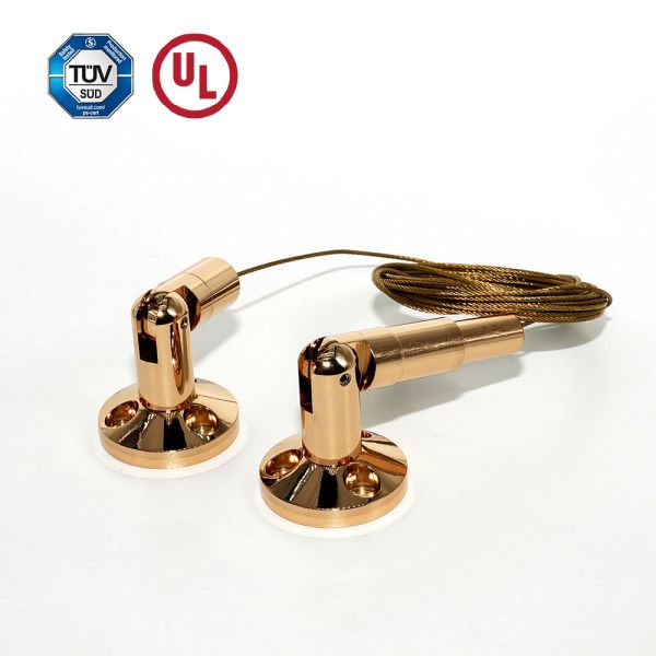 Wholesale Brass Billboard Display Hanging Kit With Gold Plating Wall To Wall Product Display Hanging System