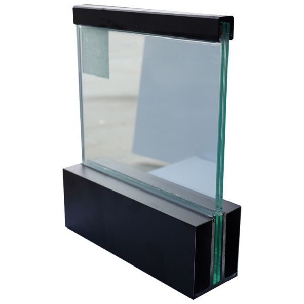 Frameless Aluminium Balustrade Systems Glass Railing Satin Finish For Balcony