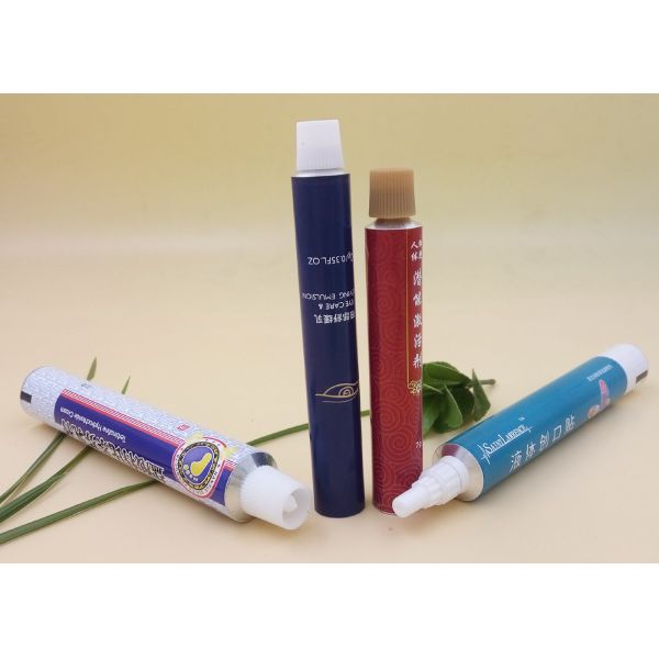 10g Packaging Metal Squeeze Tubes Screw Cap 90 Mm / Custom Length
