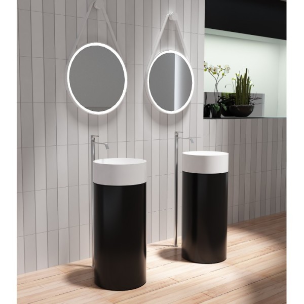 Round Freestanding Pedestal Basin Matt Or Glossy Surface Finished