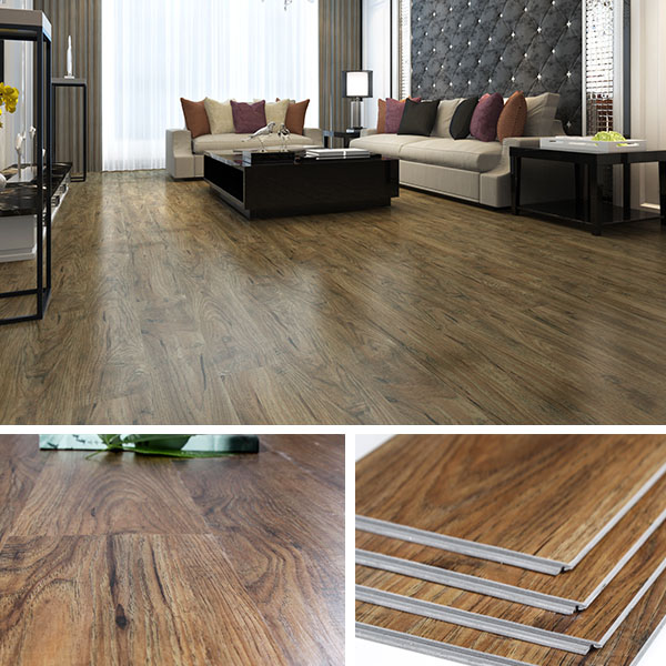Wood Texture Vinyl Plank SPC Flooring 1220x180mm Stone Plastic Core Artificial Click