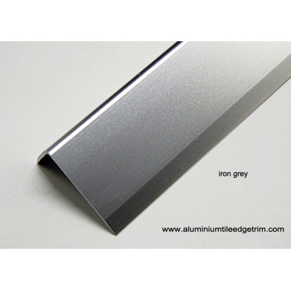 Anodized Effect Angle Shaped Aluminium Floor Trims For Home / Drywall / Countertops