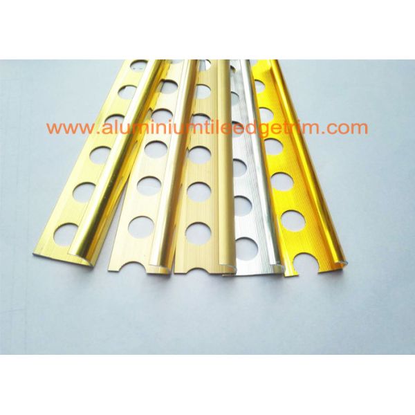 External Corner Aluminium Tile Edge Trim , Metal Edge Trim For Ceramic Tile 