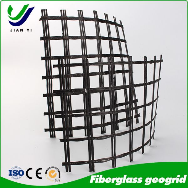 High tensile strength and Small elongation Fiberglass geogrid for Roadbed reinforcement  Dam slope protection and Sand control project