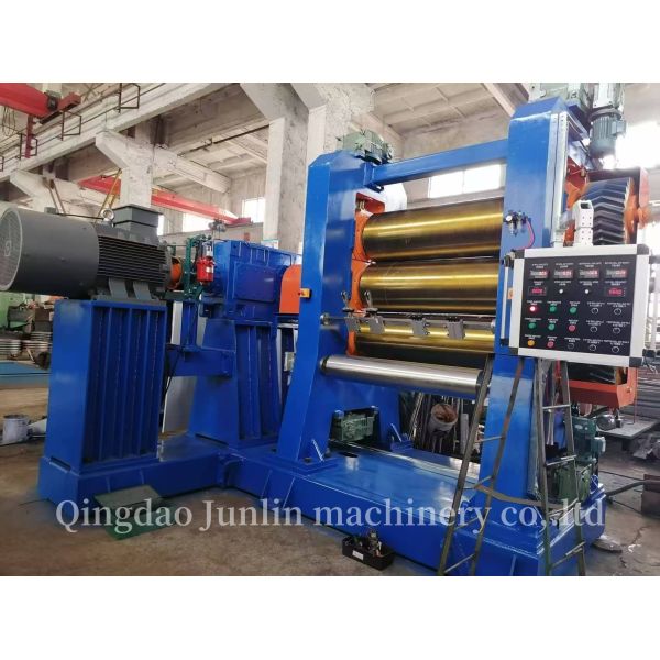 Efficient Adjustable Speed 4 Roll Rubber Calender Machine With Chilled Cast Iron Rolls