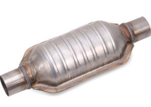 Cheap Universal Fit 2 X 2 Inlet / Outlet Oval Catalytic Converter 304 Stainless Steel for sale