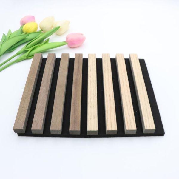 PET WPC Acoustic Wall Panels Board With Flame Retardant Insulation