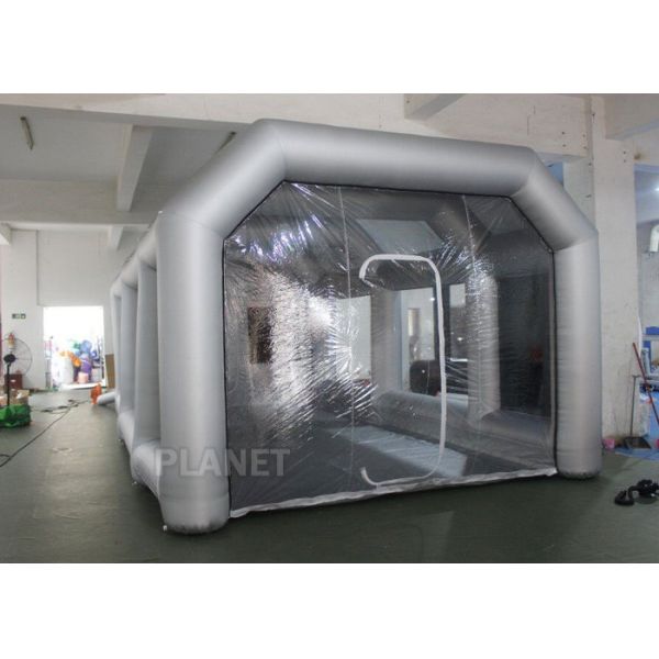 8m Oxford Cloth Inflatable Spray Booth With 4 Filters For Car Washing / Painting