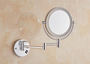 Cheap Led Swivel Bathroom Mirror For Hotel Service , Single Side Tri Fold Makeup Mirror for sale