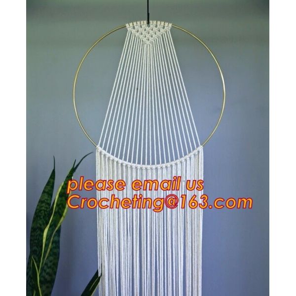 Macrame Wall Art Hanging Tapestry Wedding Decoration with Lace Fabrics, MACRAME CUSHION COVER, MACRAME HAND BAND