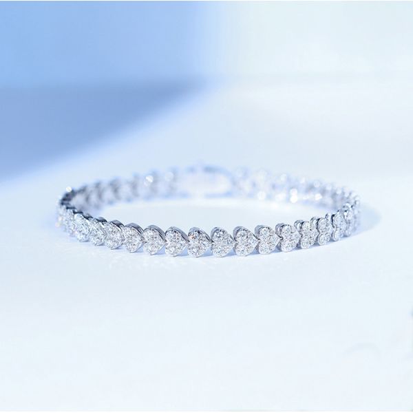 3.0ct 18K Gold Diamond Bracelets 16cm Tennis Friendship Bracelet