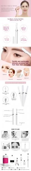USB Rechargeable Ladies Hair Trimmer Painless Remover ABS Double - Knife Heads