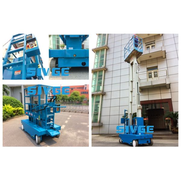 Dual Mast Self - Propelled Aluminum Work Platform With 8m Platform Height