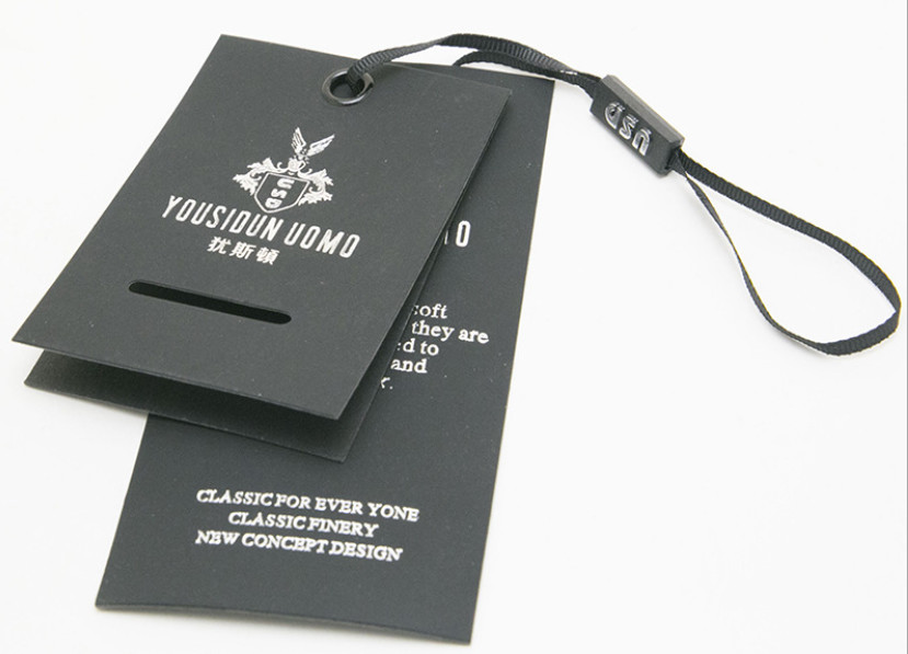 Buy cheap Black Swing 600dpi Paper Hang Tags For Clothing Offset Printing from wholesalers