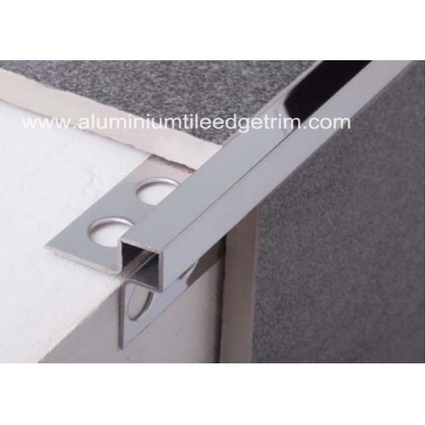 Mirror Effect Stainless Steel Metal Bullnose Border Edge Trim For Outside Corner