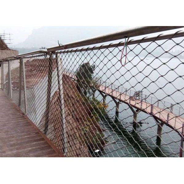 Stainless Steel Cable Mesh Factory  SS316 High Bridge Rope Mesh