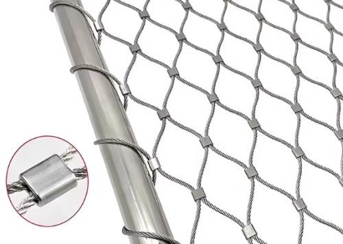 Flexible 304 Stainless Steel Wire Rope Mesh with 40mm Mesh Size for Zoo and Safety Fencing