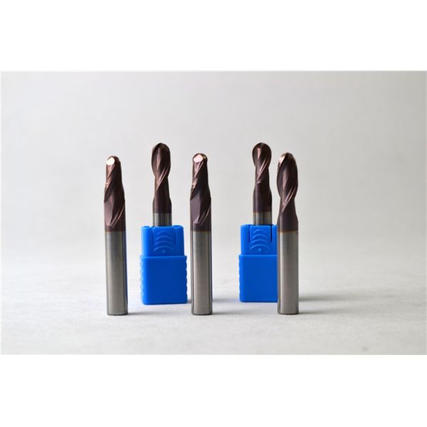 CNC High Precision Ball Nose End Mill With HRC50 Solid Carbide Ball Head Tialn