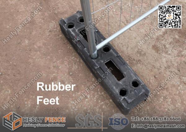 Rubber Block Temporary Fence Feet