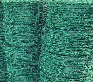 Cheap 2.0mm 10cm Security Farm Barbed Wire Fence PVC Coated Convenient Installation for sale