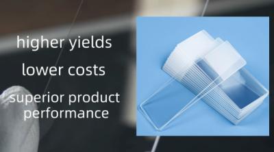 Ultra White Microscope Slide Glass Base Material Consistent Thickness Tolerance Pencil Hardness 9H