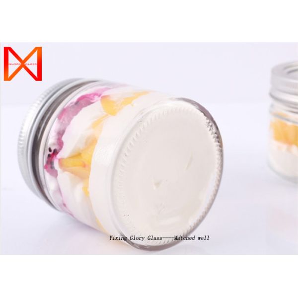 210ml 280ml Small Glass Canning Jars Cylinder Shaped Cork Lid Strong Hardness