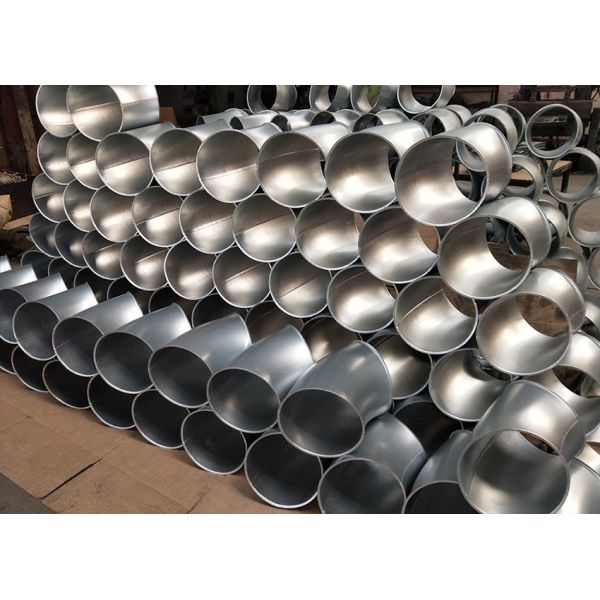 Galvanized Sheet 150mm Hvac Elbow 6 Inch 90 Degree For Duct Pipe