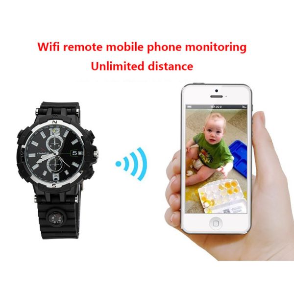 Y33 8GB 720P WIFI IP Spy Watch Camera Home Security Smart  Remote CCTV Video Monitor IR Night Vision Nanny Baby Monitor