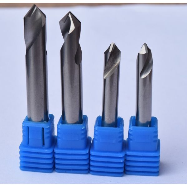 Solid Carbide Chamfer Mill , AlTiN / SiN / TIALN Coating Chamfer Cutter Tool