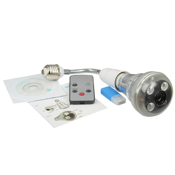 720P IR Night Vision LED Array Bulb Camcorder CCTV Surveillance DVR Camera Remote Control